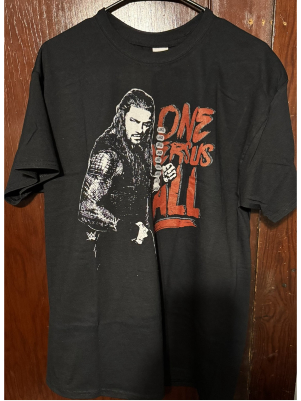 Roman Reigns WWE Wrestling One Vs. All T Shirt Men's Sz L Black NWOT